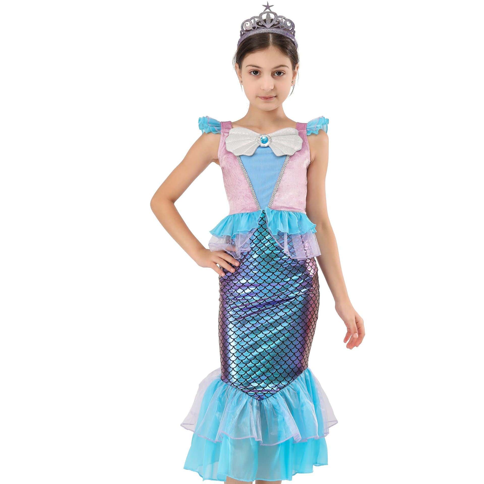 Mermaid princess dress7 Min